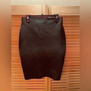 Shinestar Classic Black Pencil Skirt, Size XL